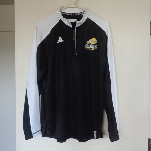 adidas Jackets & Blazers - Adidas Women's Black White Beachwood Bison Baseball 1/4 Zip Track Jacket Medium